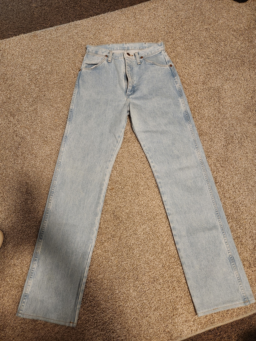 Wrangler Vintage Light Blue Women's Straight Leg Jeans 7x34